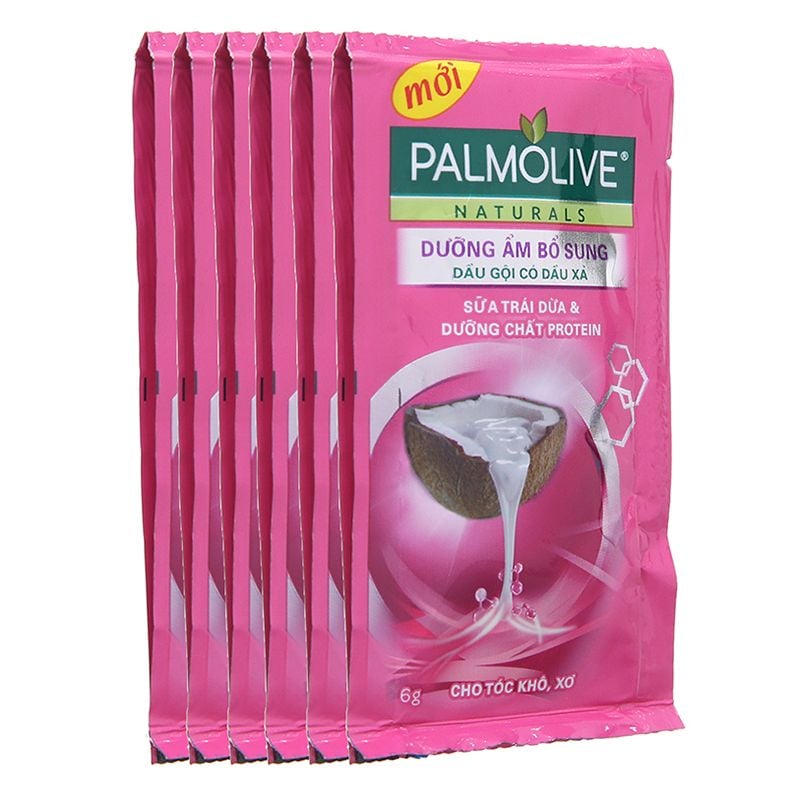 Dầu gội xả Sữa dừa Palmolive Dưỡng ẩm bổ sung 6g x 10 gói